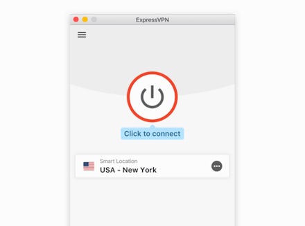 ExpressVPN app UI (Mac): VPN disconnected