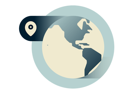 Kuzey ve Güney Amerika dahil olmak üzere dünyanın herhangi bir yerinde VPN kullanın.