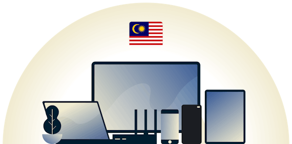 VPN de Malaisie protégeant une variété d'appareils.